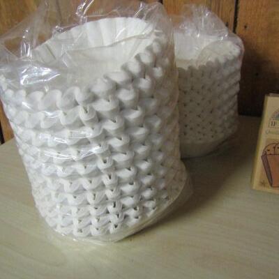 Miscellaneous Kitchen Paper/Plastic Products- Coffee Filters, Saran Wrap, Paper Sandwich Bags