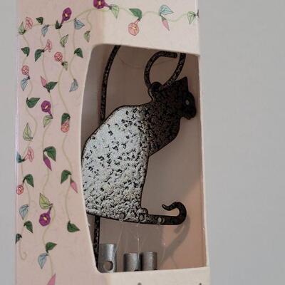 Lot 200: (2) GANZ Wood Cats & Desk Cat Chime