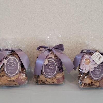 Lot 203: (3) Bags of Lavender & Peony Potpourri 