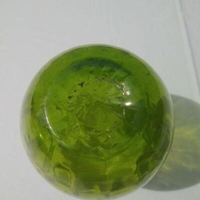  Blown Glass Green Vase
