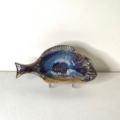 Blue Glazed Pottery Fish Bowl