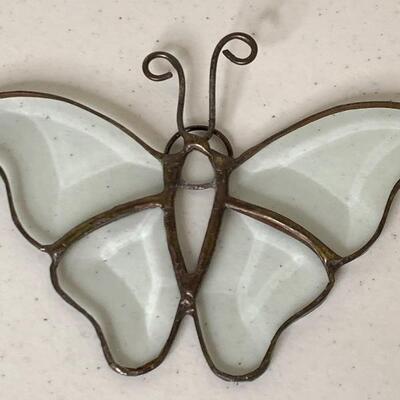 Pair of Stain Glass Butterfly and Star 