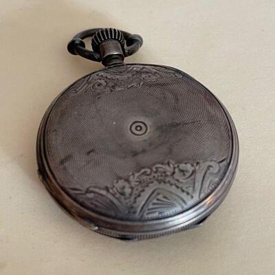 Coin silver pocket watch