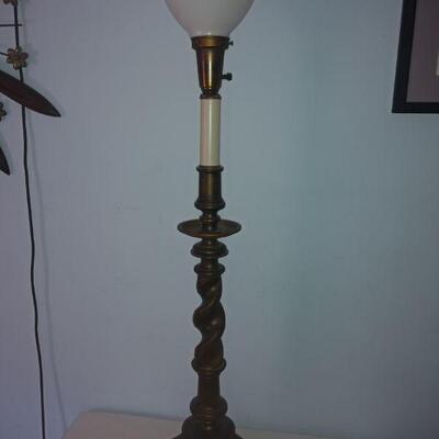 Stiffel Barley Twist  Brass Torchiere Lamp