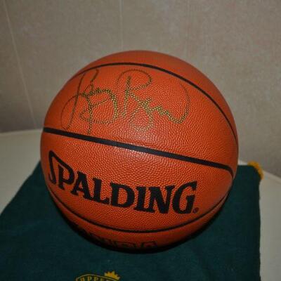 Lot #8. Larry Bird Signed Spalding NBA Basketball With Upper Deck Certificate Of Authenticity 