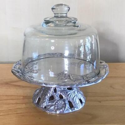 K130 - Arthur Court Covered Glass Serving Dish