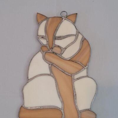 Lot 218: Stained Glass Cat