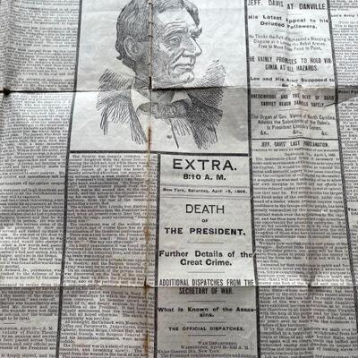 1865 President Lincoln dead / New York Herald 