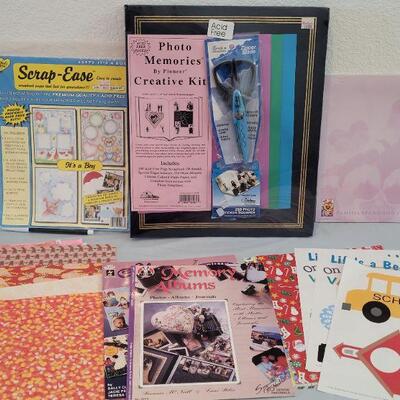 Lot 229: Scrapbook Book Kit, Paper, Idea Books, and Extra Kit