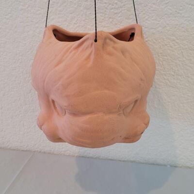 Lot 238: Hanging Triple Face Cat Planter 