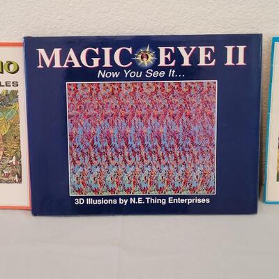 Lot 242: Magic Eye 2 and (2) Hidden Picture Books