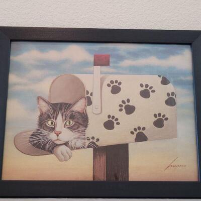 Lot 244: Cat in Mailbox Print