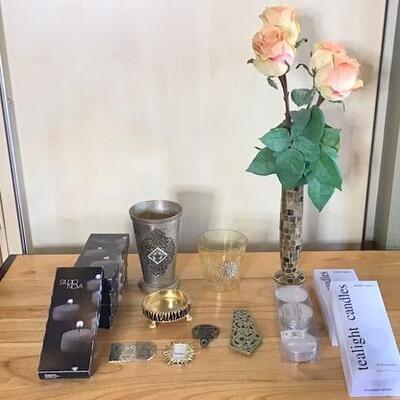K160 - Mirror Tile Vase, Tealights, Candle Holder + more