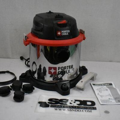 Porter Cable 5 Gal Wet/Dry Vacuum - *Missing ALL Accessories, Vacuum ONLY*