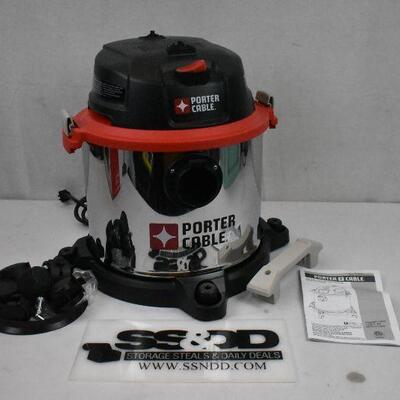Porter Cable 5 Gal Wet/Dry Vacuum - *Missing ALL Accessories, Vacuum ONLY*