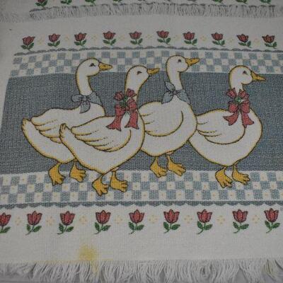 8 Placemats with Duck Designs: 4 with 7 Ducks & 4 with 4 Ducks - Vintage