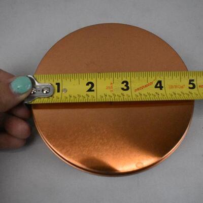 2 pc Tin Containers: Copper Color Circle & Silver Color Rectangle