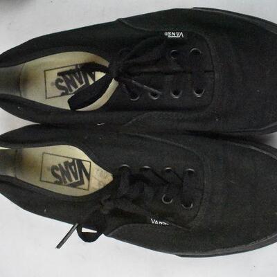 3 pairs black Shoes: size 6, 6/7.5, & size 5