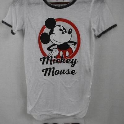 Disney Mickey Mouse Shirt, Women's size Small 3-5. Thin Burnout Material