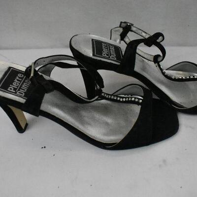 4 pairs Shoes: Brown Sofft Boots, Black Sandals, Sanuk Sandals: sizes 2-7