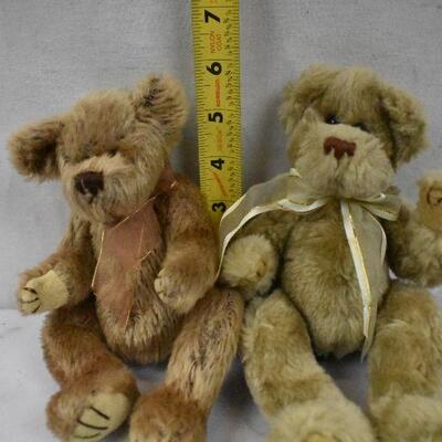 2 Ty Stuffed Animal Bear Toys, Brown
