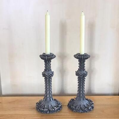 K166 - Pair of Attractive L' Object Neiman Marcus Candlesticks