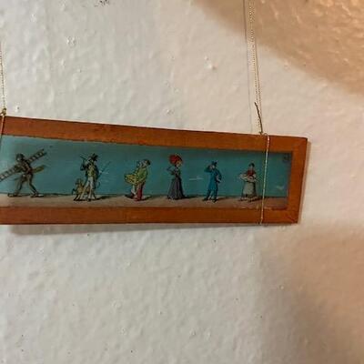 2 Hand painted magic lantern glass slides