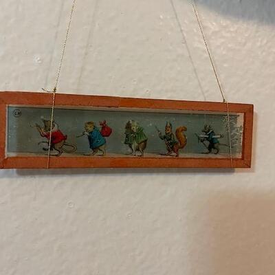2 Hand painted magic lantern glass slides