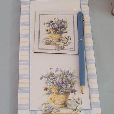 Lot 256: Marjolein Bastin Picture Frame, Notepad & Pen Set, Candles