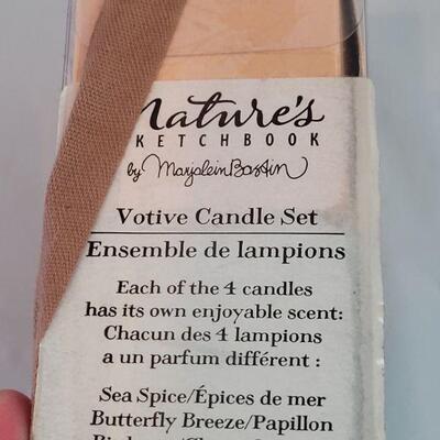 Lot 256: Marjolein Bastin Picture Frame, Notepad & Pen Set, Candles