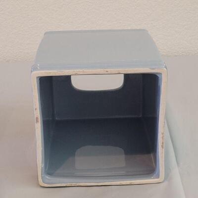 Lot 258: Otagiri Picture Frame, Kleenex Box Cover, Polka Dot Trinket and China Toothbrush Holder & Cup