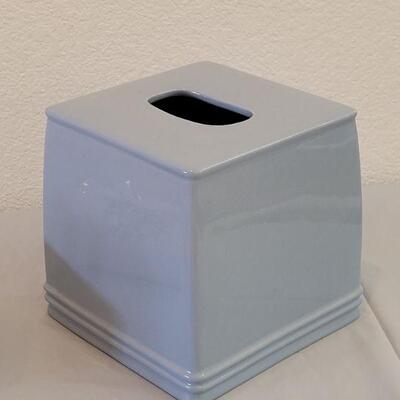 Lot 258: Otagiri Picture Frame, Kleenex Box Cover, Polka Dot Trinket and China Toothbrush Holder & Cup
