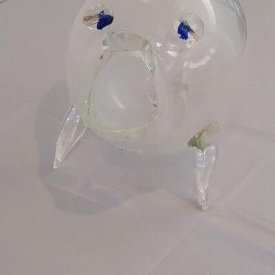 Lot 260: Large Glass Fish with Open Mouth for Storage 