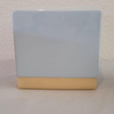 Lot 261: Light Blue Ceramic Bathroom Set with Rubber Bottom