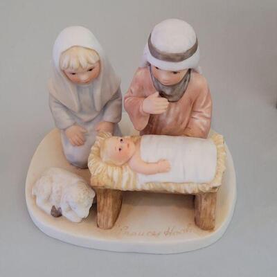 Lot 266: Frances Hook "Buddies at the Beach" and "Nativity"