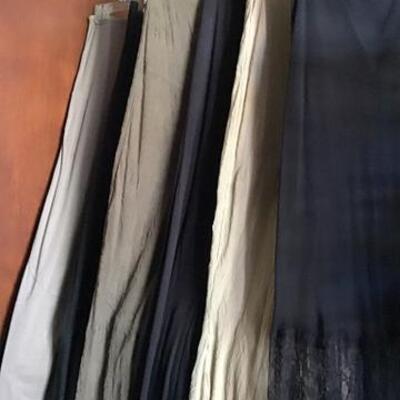 C115 - Group of 7 Skirts - All Solid Colors, Most are Long Maxi Boho or Lagenlook Style