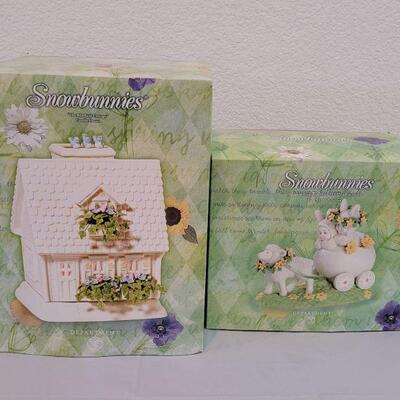Lot 274: Snowbunnies "Ewe Pull, We'll Follow"  & "The Bluebird Cottage"