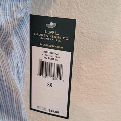 Lot 282: New Ralph Lauren Ruffle Button Down Top