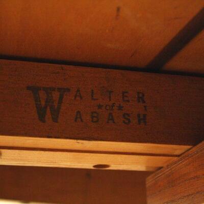 Lot #30: Walter of Wabash Solid Maple Round Drop Leaf Pedestal Table & Chairs 