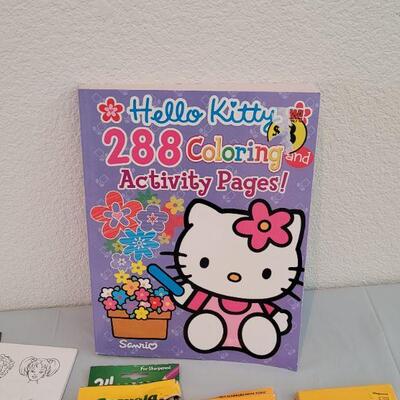 Lot 303: Crayola Pencils, Activities & Marker & Hello Kitty Coloring Book