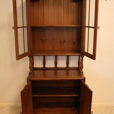 Lot #32: Vintage Thomasville Fruitwood Serving Cupboard