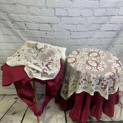 #2 Two Round Tables With Table Covers