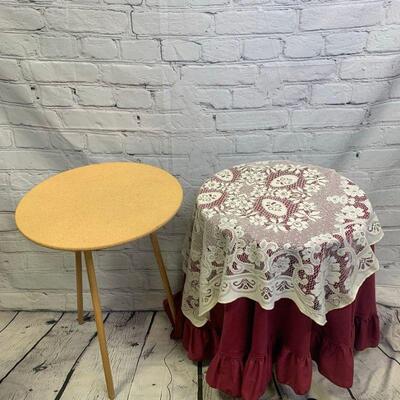 #2 Two Round Tables With Table Covers