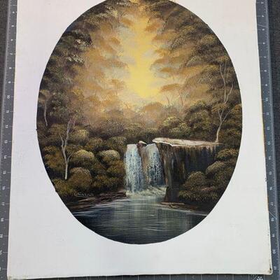 #17 Acrylic On Canvas Waterfall