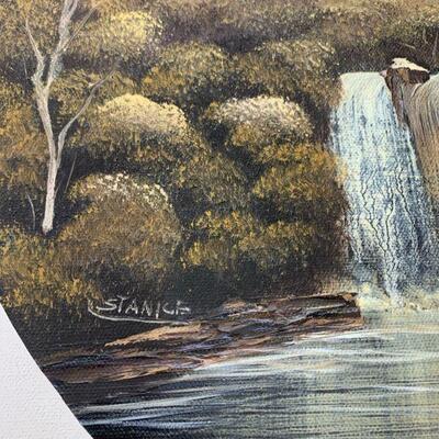 #17 Acrylic On Canvas Waterfall