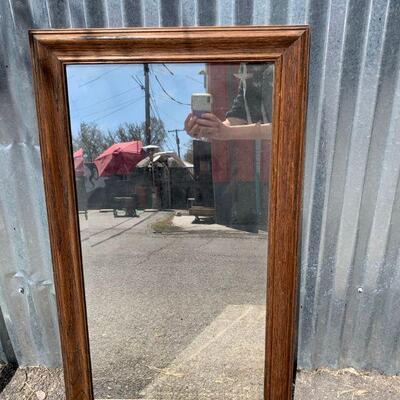 #20 Wood Framed Mirror