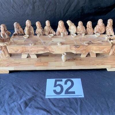 LOT#A52: Handmade Olivewood Last Supper