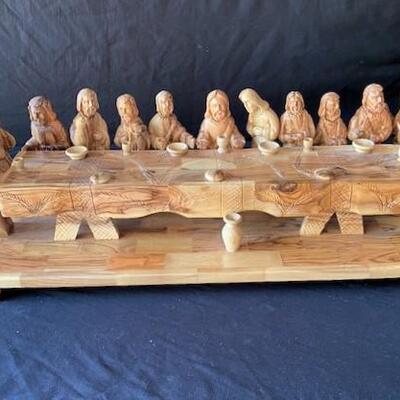 LOT#A52: Handmade Olivewood Last Supper
