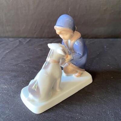 LOT#P59: Bing Grandahl Girl with Terrier