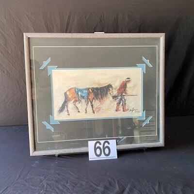LOT#B66: Ted DeGrazia Last Apache 1965